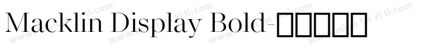 Macklin Display Bold字体转换